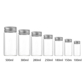 Glass Jar for Kitchen Storage with Air Tight Silver Cap 500ml (24Pcs/Ctn)